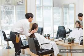 Barbershops are often small sized shops with only a barber or at most two barbers in the shop. Chinese Barber Talking To Client In Hair Salon Owner Shopkeeper Stock Photo 183039194