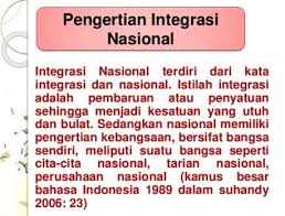 Daftar frasa yang mengandung kata pro (1) Makna Integrasi Nasional Pengertian Syarat Klasifikasi