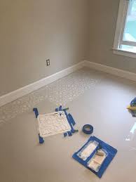 Stenciling A Subfloor Is Simply Fabulous Stenciled Floor Painted Floors Tile Stencil
