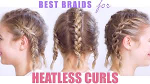 Double french braids instagram look (hair + makeup). Best Braids For Heatless Curls Or Waves Milabu Youtube