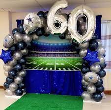 Dallas Cowboys Balloon Arch Dallas Cowboys Birthday Party Dallas Cowboys Party Cowboy Themed Birthday Party