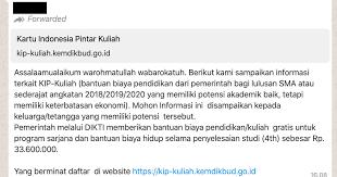 Kementerian pendidikan dan kebudayaan, 2020. Klarifikasi Berita Tentang Kip Kuliah Tahun 2020 Dadang Jsn