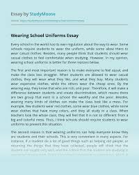 When a student chooses a paper topic, he or she should consider the nature of the assignment (and level in school) for example, are you expected to refer to books, journal articles, or web pages? Wearing School Uniforms Free Essay Example