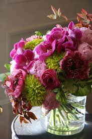Vanda Peony Ranunculus And Mum Flower Decorations Flowers Uk Flower Arrangements