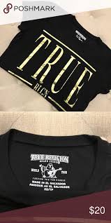 Black And Gold True Religion Shirt Womens Pin On My Posh Picks