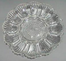 Deviled eggs are a tasty treat. Deviled Egg Relish Platter 10 Inch Vintage Anchor Hocking Oos Vintage Pressed Glass Deviled Eggs Relish Crystal Glassware