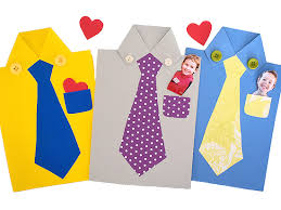 With the fold on your left, cut a slit about 1inch long down the middle of the card. Father S Day Shirt And Tie Card Our Kid Things