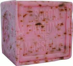 Savon De Marseille Marseilles Soap Rose Petal Soap Exfoliating Cube 300g Handcrafted Pure French Milled Soap With C Rose Petal Soap Rose Soap French Soap