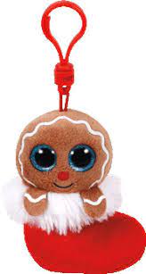 Ty Jingly Gingerbread Man Holiday Christmas Beanie Boos Clip On Keychain Plush Beanie Boos Christmas Beanie Boos Christmas Beanie
