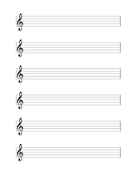 Staff paper variety pack for students. Large Treble Cleff Staff Paper 6 Per Page Music Paper Staff Music Paper Template