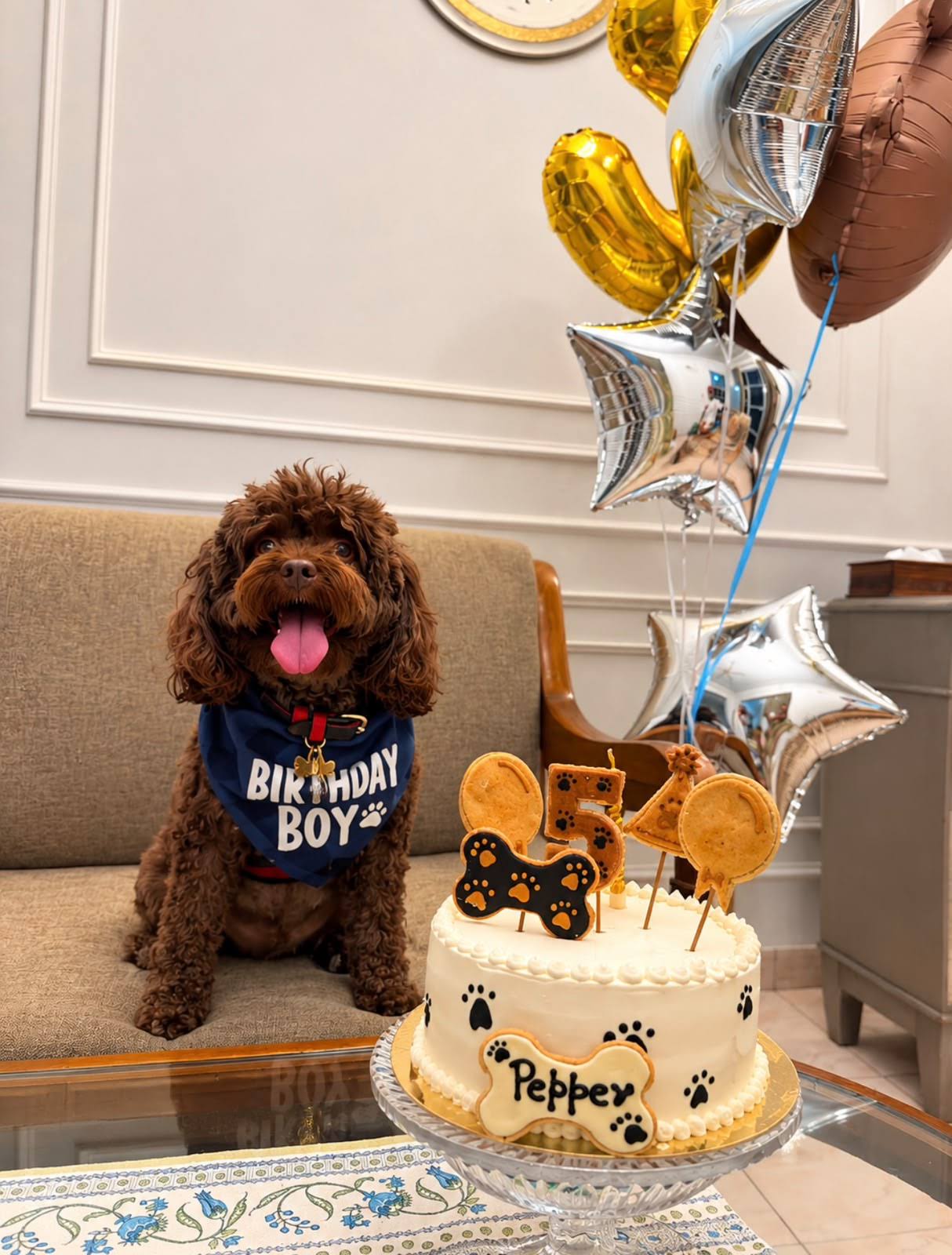 Personalized dog cookie cake product image