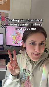Current status: scared #slackstatus #unhinged #workhumor  #genzintheworkplace #workprank #prankingmyboss #donutdigital #companyculture