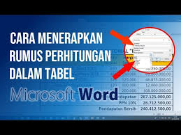 Jika jendela word anda sempit, klik data terlebih dahulu untuk membuka menunya, lalu klik rumus. Cara Membuat Rumus Di Ms Word Youtube