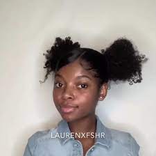 Space Buns W Swoop Video Natural Hair Styles For Black Women Natural Hair Styles Easy Curly Girl Hairstyles