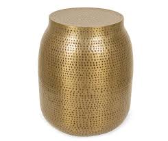 Gold Drum End Table Big Lots In 2020 Drum Side Table End Tables Gold End Table