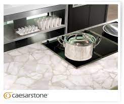 Caesarstone 8141 White Quartz Kitchen Pan Food Quartz Countertops Caesarstone Quartz Countertops Colors
