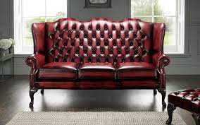 The armchair is comfortable and has been very well looked after, having been regularly cleaned and conditioned since new hence it's wonderful look. Oxblood Red Chesterfield 3 Seater High Back Chair Designersofas4u