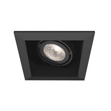 Remove the old lighting and install recessed lights inside the raised soffit ceiling. Eurofase Lighting Te111 0n Platinum Black 6 Adjustable Square Recessed Trim Lightingdirect Com