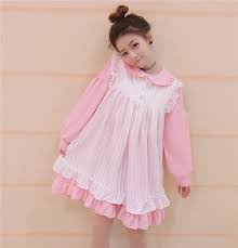 Yoshimi Peter Pan Collar Long Sleeve A Line Dress Lace Trim Pinafore Dress Set Yesstyle Dresses Kawaii Dress Overall Dress