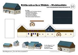 Bastelvorlagen für häuser aus pappe sind zum basteln bei kindern sehr beliebt. B10 Roethenbacher Muehle Mahlmuehle
