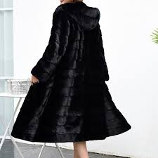 Luxury Long Customize Plus Size Factory Real Price Genuine Rabbit Real Fur Coat Women Fur Jacket New Winter Sr587