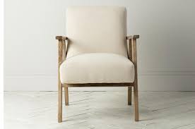 Alexander off white linen chair transitional armchairs and. Perch Parrow Dan Linen Armchair In Pearl Grey