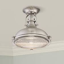 Verndale 11 3 4 W Brushed Nickel Industrial Ceiling Light 9k005 Lamps Plus In 2020 Industrial Ceiling Lights Ceiling Lights Semi Flush Ceiling Lights
