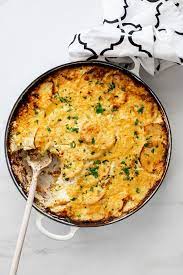 3 Cheese Potatoes Au Gratin Potatoes Au Gratin Cheese Potatoes Potato Recipes Side Dishes