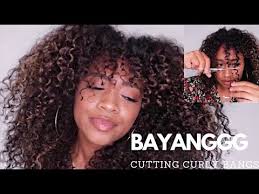 Create your new style in minutes with hairdo buns, bangs, wraps, ponys and more. How To Cut Curly Bangs At Home Diy Curly Cut Youtube