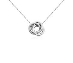 Love Knot Pendant In Platinum Blue Nile Knot Necklace Platinum Platinum Chain