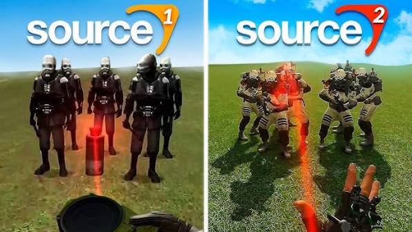 Source 2 engine vs Source engine graphics comparison