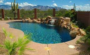 Pictures of landscaping queen palms. Arizona Landscape Designs Pools Landscaping Jacuzzi Pool Finishes Arizona Backyard Pool Landscaping Backyard Pool