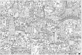 Identify 15 different creatures in these animal coloring sheets. Hard City Coloring Page Free Printable Coloring Pages For Kids