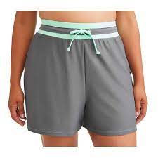 Free Tech Women S Plus Size Sporty Stretch Swim Shorts With Built In Briefs Walmart Com In 2021 Plus Size Plus Size Swim Swim Shorts