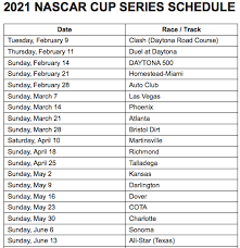 Nascar cup series at las vegas las vegas motor speedway. Get Nascar 2021 Schedule Release Pics