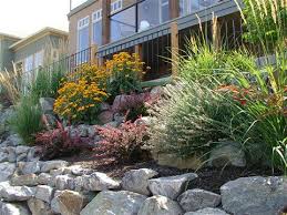 Gene's landscaping is in west kelowna. Xeriscape Planting Bed Slope Planting Designed For Xeriscape Use Along A North Slope Slope Landscaping Mountain Landscaping Xeriscape