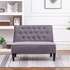 Whether it's decorative or practical, add some extra elegance with these fabric benches. Buy Annjoe Button Tufted Loveseat Settee Upholstered Sofa Backrest Buckle Couch Banquette Bench For Dining Room Living Room Bedroom Funiture Gray 2 Online In Turkey B07z4y568c