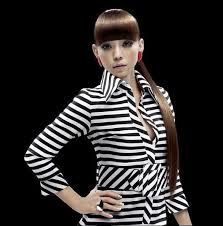 Commercials Vidal Sassoon 60s70s80s Namie Amuro Gallery Toi Et Moi V4 Fashion Striped Top Women S Blazer