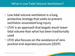 low tidal volume ventilation introduction evidence and