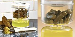 Troublesome pickle jars are a hungry person's worst nightmare. This Flip Lid Jar Is Ideal For Storing Pickled Foods
