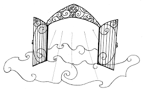Download free printable colouring page from the magazine. Heaven Pearly Gates Drawing Sketch Coloring Page Coloring Home