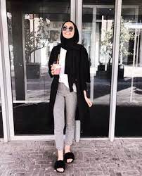 20 Attractive Hijab Winter Outfits Buzz 2018 Gaya Model Pakaian Pakaian Trendi Model Pakaian