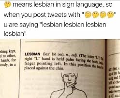 More images for you're welcome in sign language emoji » Til The Emoji Is Lesbian In American Sign Language X Post R Actuallesbians Ainbow