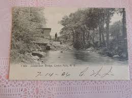 1906 Suspension Bridge Croton Falls Upstate New York Post Card Croton Falls New York Post Postcard