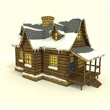 Low Poly Winter House Winter House House House 3d Model