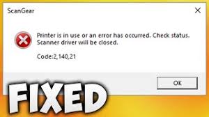 Fresh drivers for your computer. Printer Is In Use Or An Error Has Occurred Check Status Scanner Driver Will Be Closed Code 2140 21 Youtube
