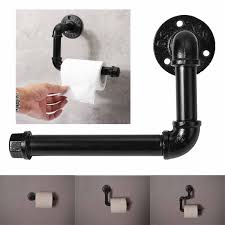 Buy rustic industrial pipe toilet paper holder by pipe decor, heavy duty diy style, wall mounted kit, modern chic electroplated black iron finish, commercial grade metal, slide tp roller, oil + rust free: Paper Tower Holder Wall Mount Black Vintage Iron Pipe Tissue Roll Holder For Bathroom Kitchen Js Nova Juns Industrial Toilet Paper Holder Janitorial Sanitation Supplies Industrial Scientific Rayvoltbike Com
