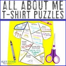 We've finally got the actual shirts! All About Me T Shirt Editable Puzzles For Back To School Or First Day Of School Hojo S Teaching Adventures Llc