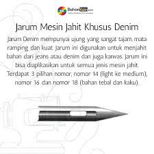 Maybe you would like to learn more about one of these? Mengenal Jenis Jarum Jahit Dan Jarum Tangan Bahankain Com