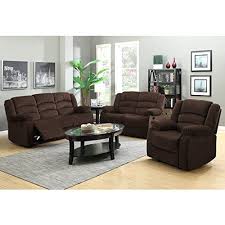 Langria 3seat Reclinable Sofa And Reclining Loveseat With Recliner Chair Set Split Back Design Manual Reclining Reclining Sofa Living Room Sofa Set Sofa Frame